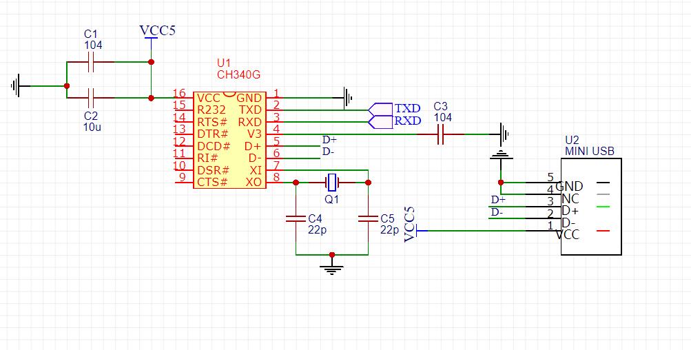 求ch340g完整原理图