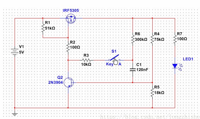 使用数字电路组成的简单的自锁开关电路图